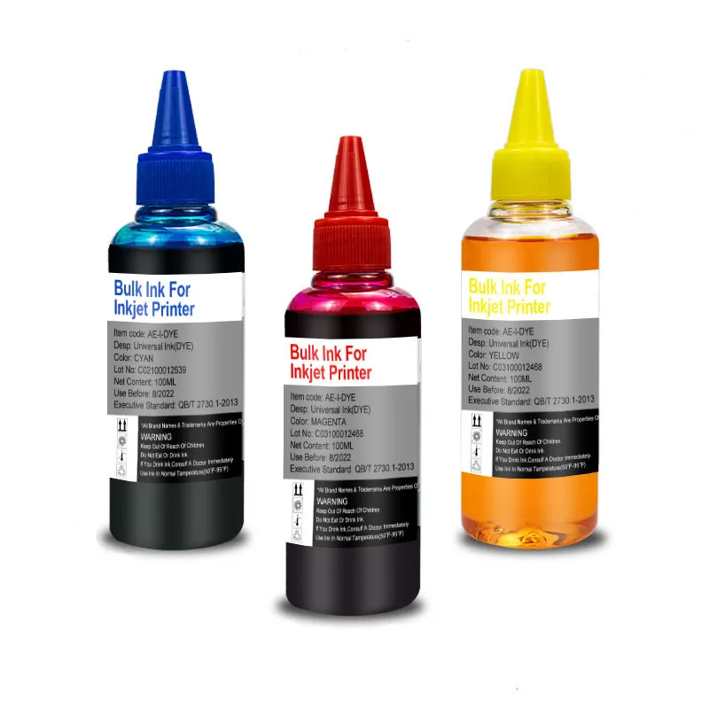 Universal Refill DYE Ink kit Epson Canon HP Brother DELL Inkjet deskjet CISS Cartridge Printer Ink MorePage