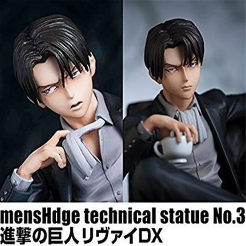 

Attack on Titan Captain Levi Captain Commander Sitting On the Sofa Ackerman Action PVC 28CM Figure Toy Model Collectible Doll