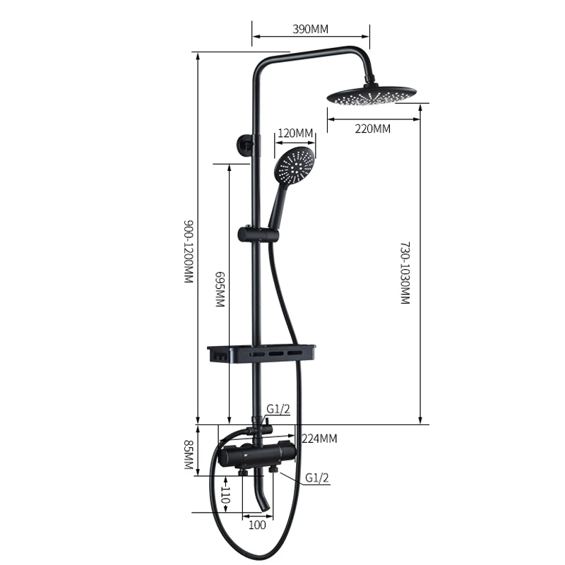 black shower faucet 6
