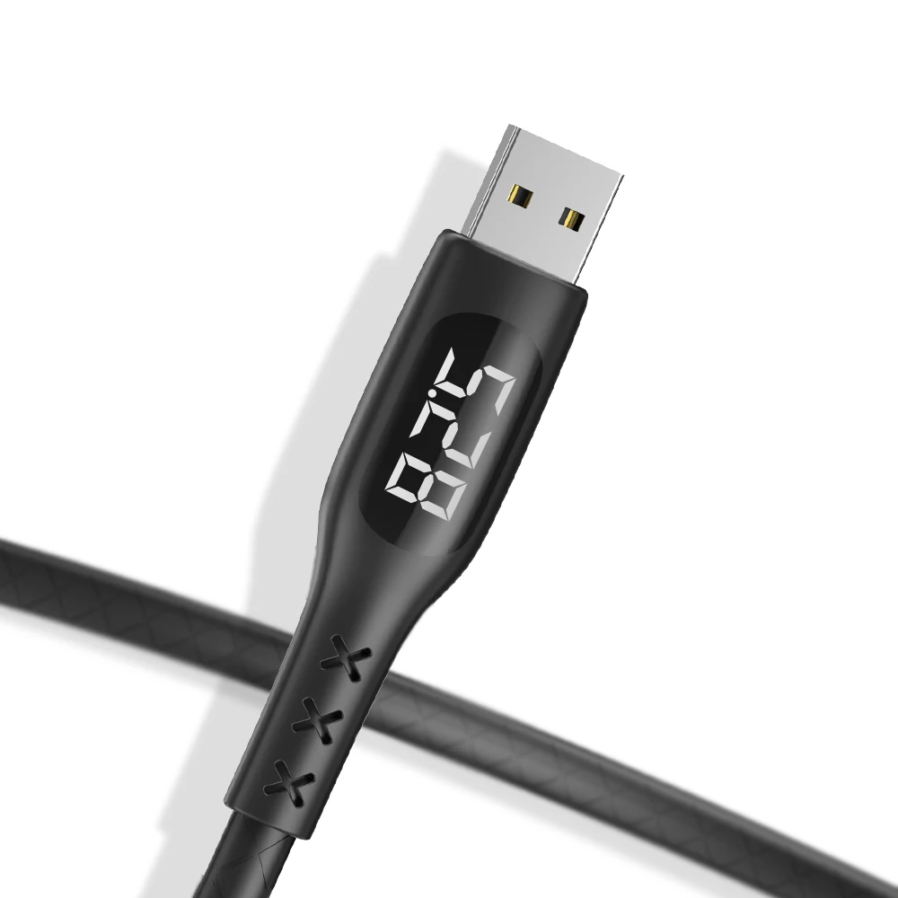 Wsken usb type-C кабель с отображением напряжения и тока type-C кабель для быстрой зарядки и синхронизации данных USB-C для samsung S10 Xiaomi Note 9 8