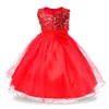 3-14yrs Hot Selling Baby Girls Flower sequins Dress High quality Party Princess Dress Children kids clothes 9colors ► Photo 3/6