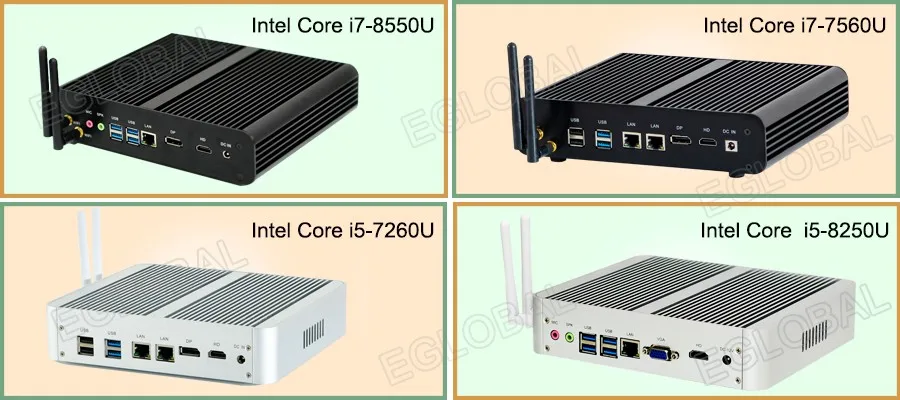 Topton безвентиляторный промышленный Мини ПК i7-8565U i5-8250U 7*24 рабочий 2* RS232 HDMI VGA 1* Lan 7* USB