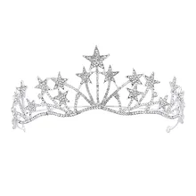 Bride Crown Headdress New Style Star Modeling Crown Hair Clasp Bride Hair Accessories Birthday Crown Bride Accessories