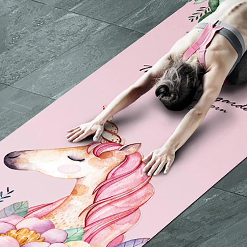 

Yoga Mat Print Pattern Foldable Portable Fitness Yoga Towel Soft Anti-slip Indoor Outdoor Fitness Sports Mat Pad
