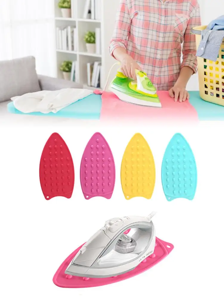

2 Pcs New Creative Silicone Iron Hot Protection Rest Pad Mat Rest Ironing Pad Insulation Boards Safe Surface Iron Stand Mat Hot