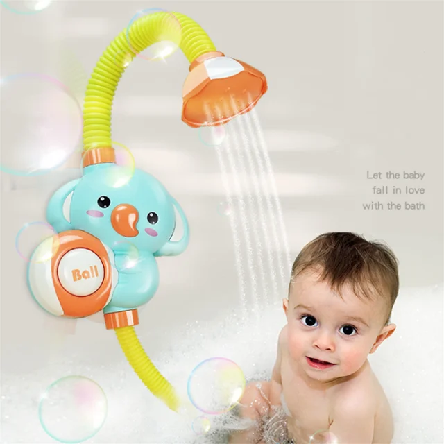 Electric Elephant Shower Toys Kids Baby Bath Spray Water Faucet Outside Bathtub Sprinkler Strong Suction Cup игрушки для детей 2