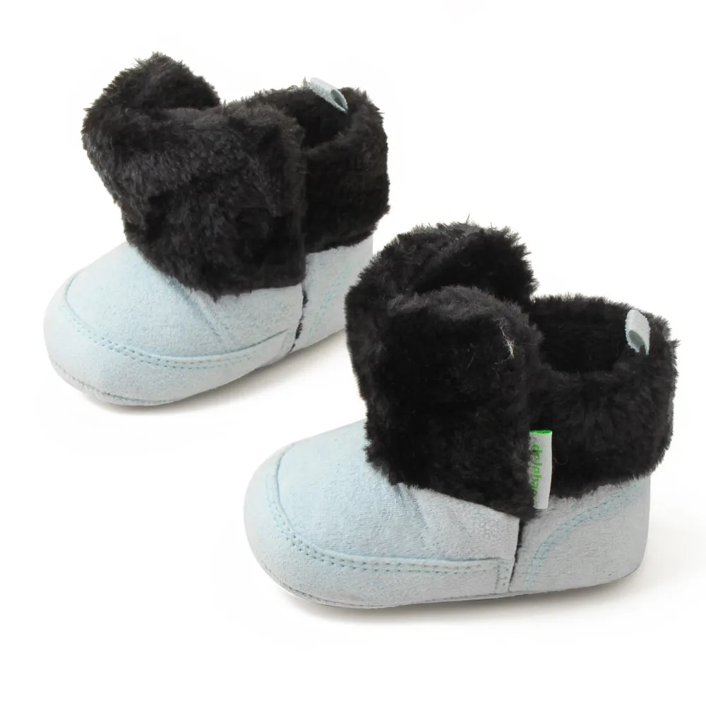 baby plus velvet snow boots newborn baby winter warm boots soft bottom plush toddler shoes First Walker Y11.13