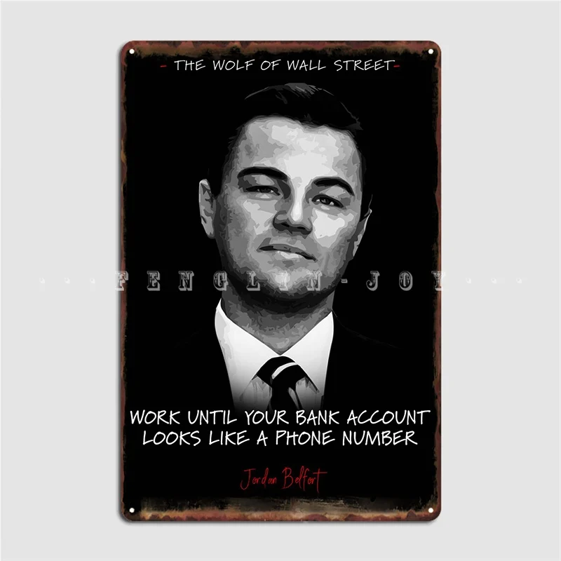 Jordan Belfort Targa In Metallo Poster Murale Pub Garage Decorazione Targhe Targa In Latta Poster
