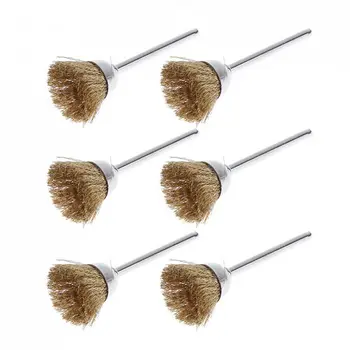 

32Pcs Brass Steel Wire Brush Polishing Wheels Full Kit Rotary Tools With Handle