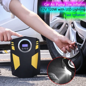 

12V Car Air Pump Tyre Compressor 22 Cylinder LED Digital Tyre Inflator Handheld Portable Car Air Compressor 120W Car Air Pump