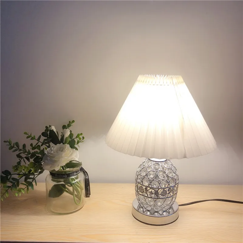 

Nordic desk lamp handmade glass ins modern simple wind living room abajur bedroom Hotel pleated Ted ied decorative table lamp