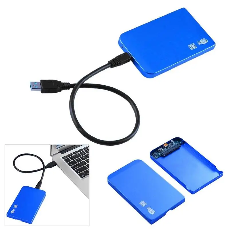 Ультра тонкий 2.5in USB3.0 SATA SSD жесткий диск HDD корпус 5 Гбит/с 3 ТБ USB3.0 жесткий диск SATA жесткий диск коробка Портативный высокоскоростной USB3.0 чехол для ПК