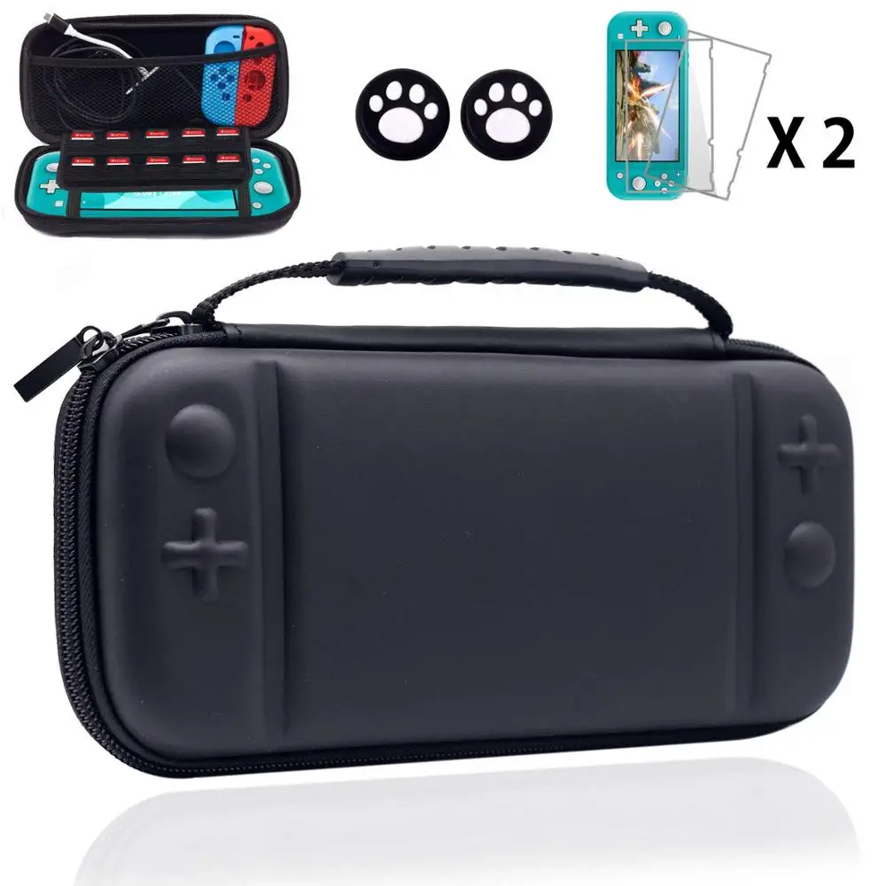 3 Сумка для переноски для nintendo Switch Lite с 2 слотами для хранения игровых карт и закаленной пленкой, мягкая защитная крышка из ТПУ с защитой от царапин - Цвет: 3