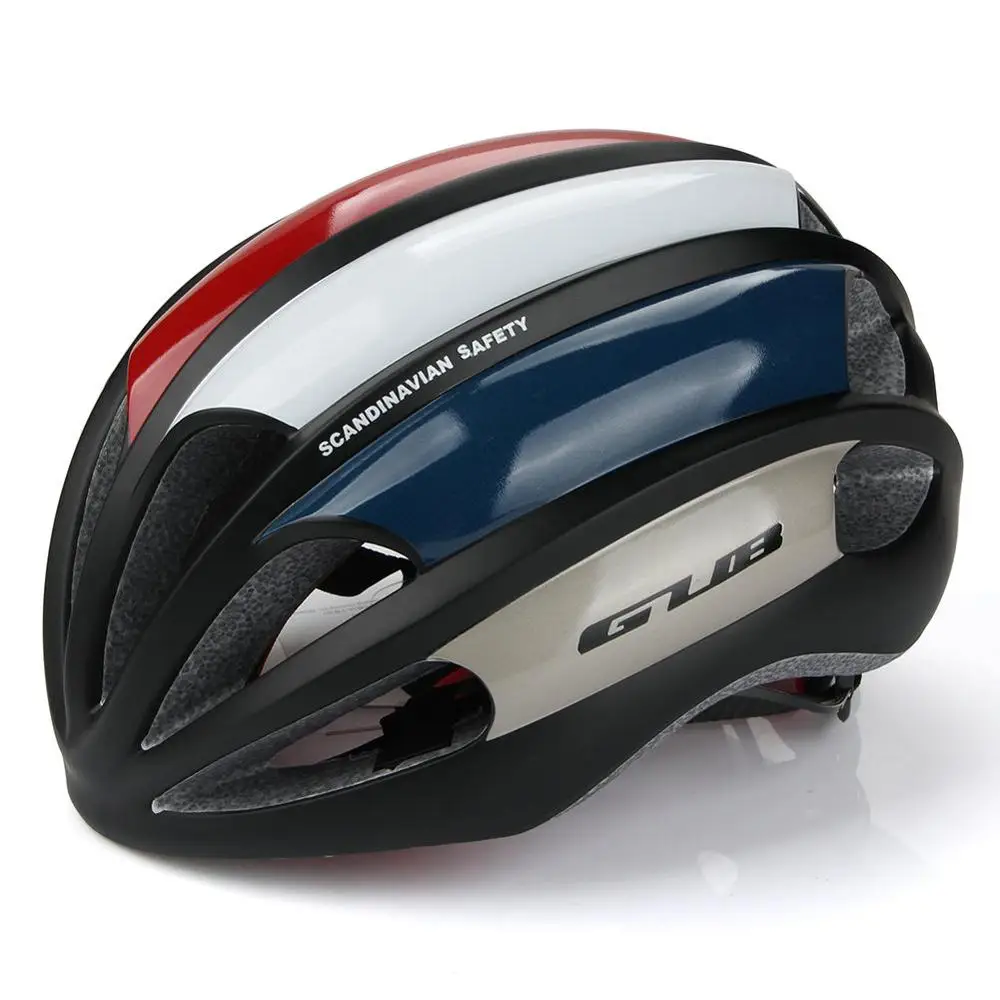 White Red Strip GUB, защитный шлем для велосипеда, ультралегкий, цельный, отлитый MTB, шоссейные, велосипедные шлемы, 15 вентиляционных, дышащие, для езды, велосипедное снаряжение - Цвет: White Red Strip