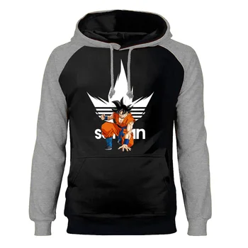 

Dragon Ball Brand Hoodies Super Harajuku Japan Anime Hooded Sweatshirts Raglan Dragonball Harajuku Print Cool Sportswear