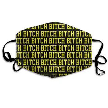 

Comfortable Two Layer Dust Mask, Soft Bitch Yellow Black Face Mask Cover Mouth for Adults and Teens