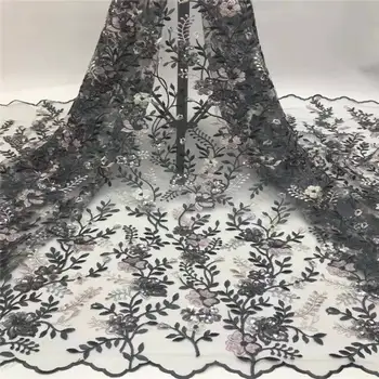 

In 2020, high quality large sequined lace fabric of lacy fabric with colorful Latin clothing net ZM09