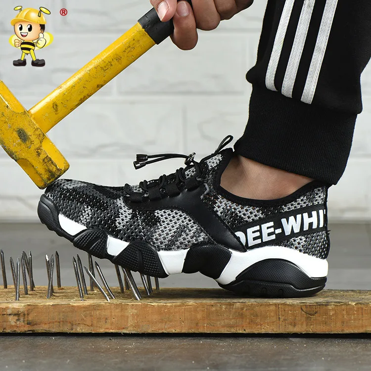 

S3 Level Men's Steel Toe Work Safety Shoes Casual Breathable Outdoor Sneakers Puncture Proof Boots Comfortable Industrial Shoes