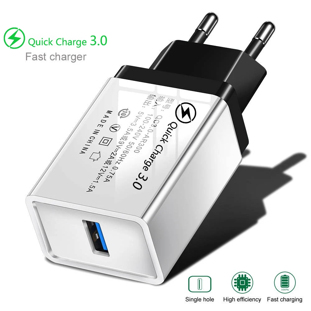 usb quick charge 3.0 Quick Charge 3.0 2.0 EU/US Plug USB Charger Travel Wall Fast Charging Adapter For Samsung S9 Xiaomi Tablets Mobile Phone Charger 65w charger phone Chargers