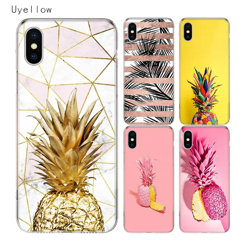 

Uyellow Pineapple Trend Cover For Iphone 5 6S 7 8 10 Plus Silicone Soft Phone Case For Apple X XR XS MAX Coque TPU Shell