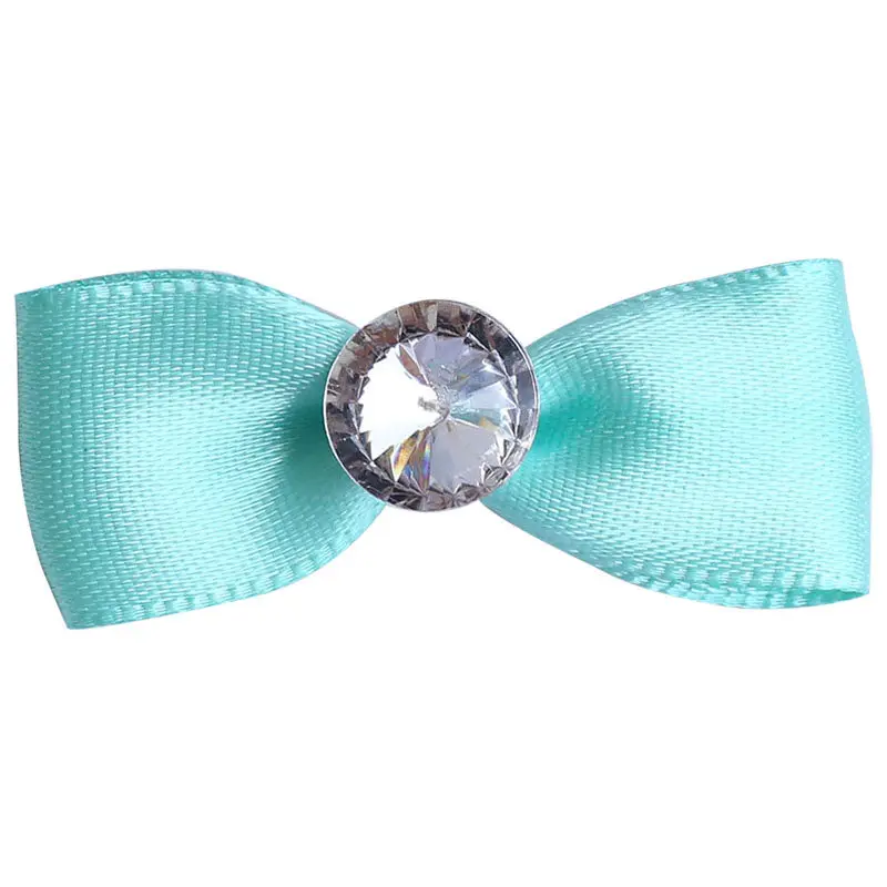 

50Pcs Mini Ribbon Silk Bowknot With Diamond Gifts Craft Home Wedding Party Decoration Accessories Gift Wrap Materials DIY 25D