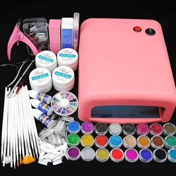 

Uv Lampe Rose Uv Gel Faux Ongles Pinceaux Manucure Nail Art Kit Set Nail Art DIY At Home Nail Salon DIY