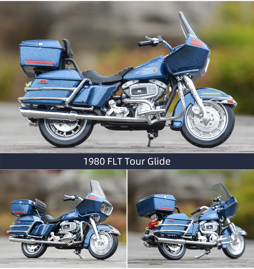 Maisto 1:18 1980 FLT Tour Glide Литой Сплав модель мотоцикла Игрушка