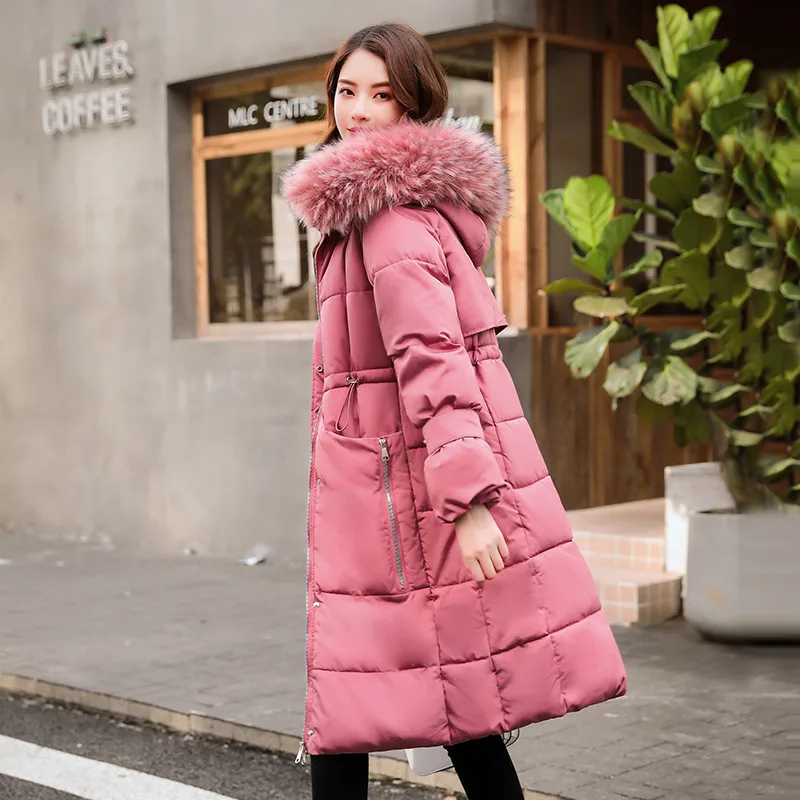 

2019 Autumn & Winter New Style WOMEN'S down Jacket Fashion Casual Korean-style Slimming Slim Fit Cotton Overcoat