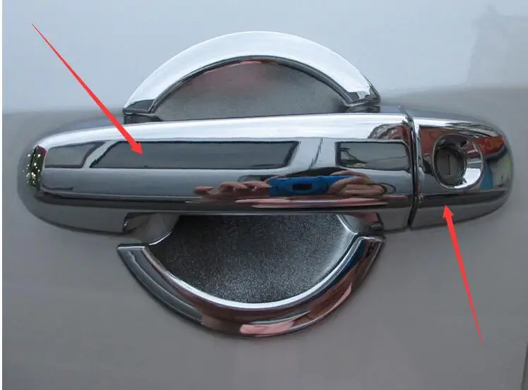 Автомобильный Стайлинг для Toyota Camry принадлежность для машины автомобиля боковая дверная ручка крышка с 1 Замочная скважина Abs хром 8 шт в комплекте