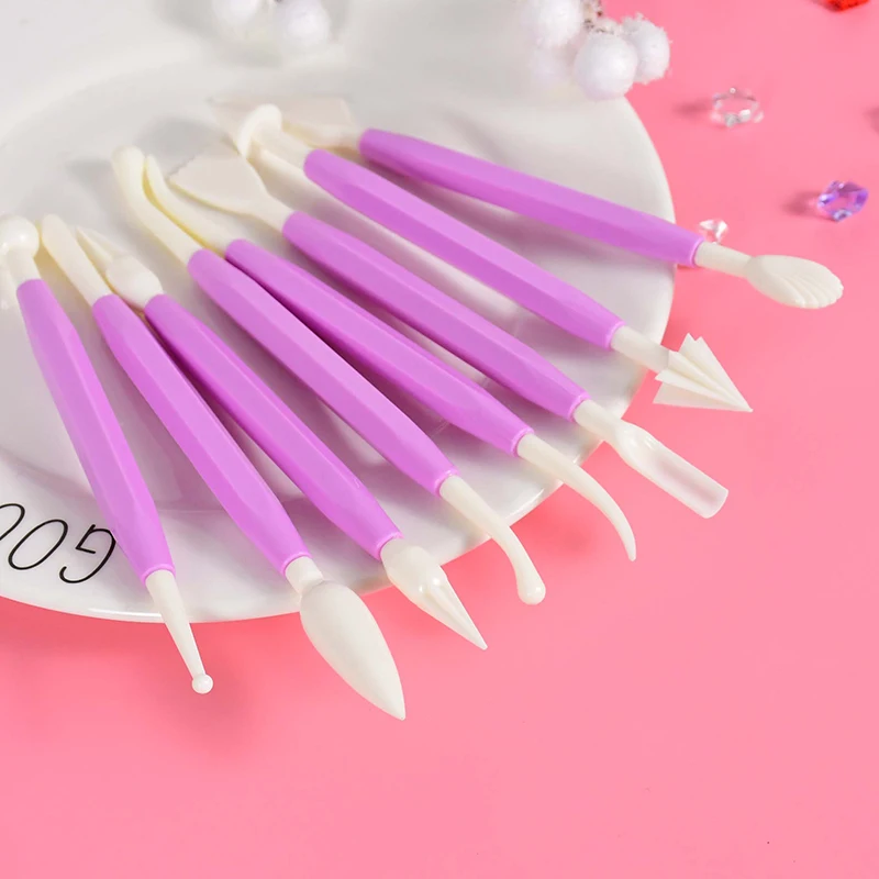 Sufanic 9Pcs Cake Carving Pen Fondant Decoration Flower Craft DIY Baking  Modelling Tools
