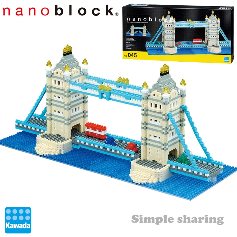 NB045 Nanoblock Тауэрский мост Делюкс издание строительные блоки 1510 шт 12 лет