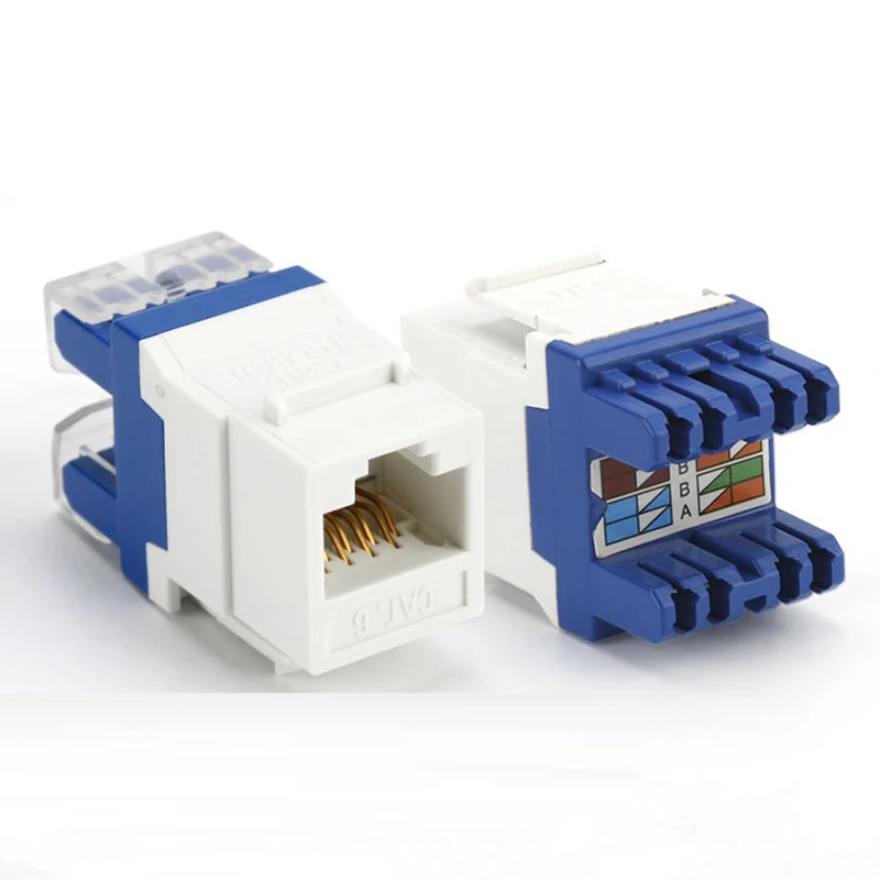 10 шт./25 шт. без инструментов CAT5E CAT6 UTP сетевой модуль RJ45 разъем информации розетка компьютерная Розетка Кабель адаптер Keystone