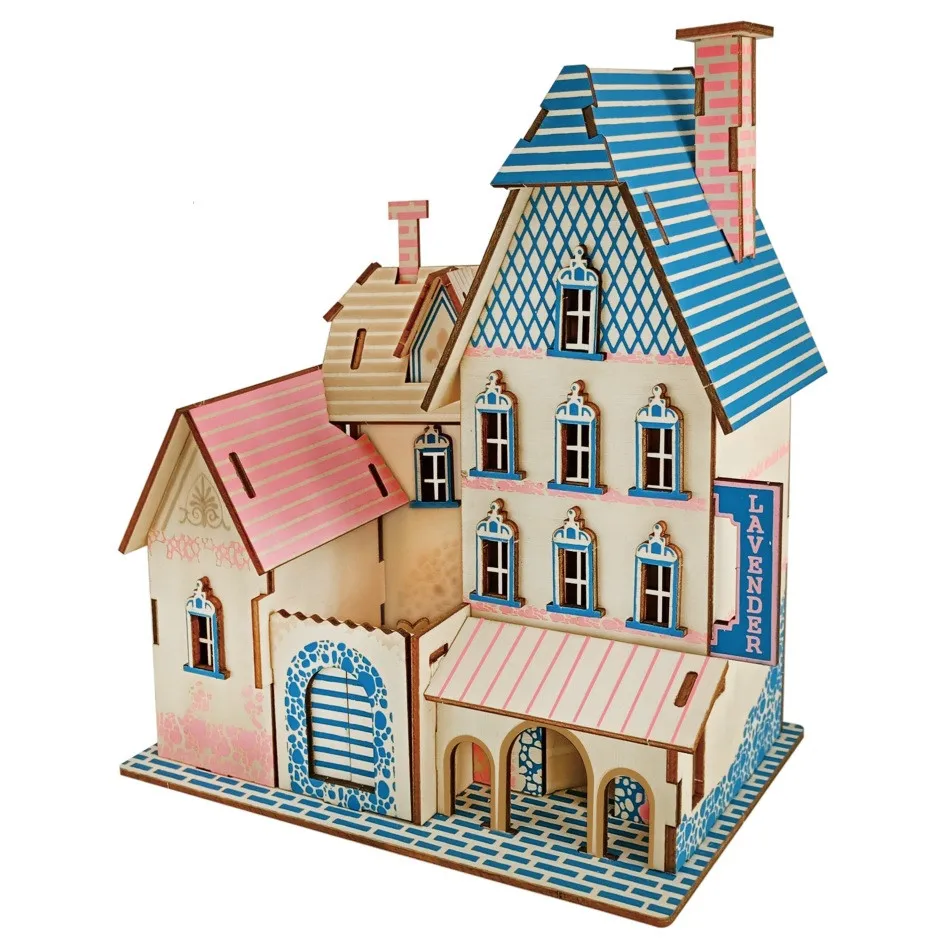 PACA Вилла Дом DIY 3D деревянные головоломки деревянные ремесла сборочный набор резка деревянные игрушки для Рождественский подарок 3097
