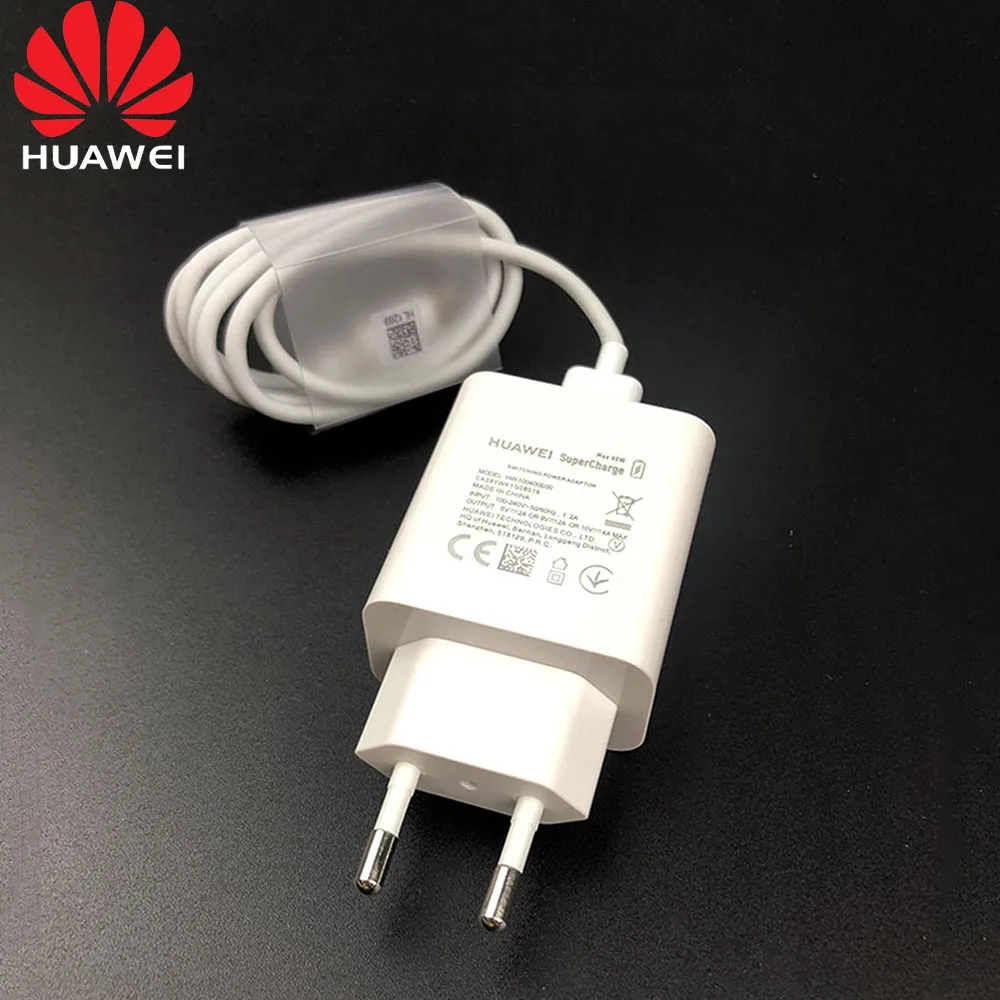 

Huawei Mate10 20 Pro SuperCharge adapter Original 40W 10V /4A Charger and 1/1. 5 / 2M 5A type C cable for P30 pro Honor Magic 2