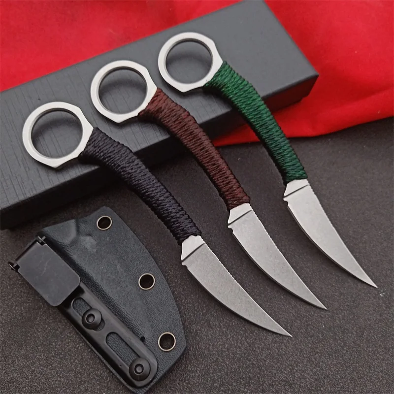 D2 pocket tactical knives neck camping knives outdoor rescue survival tools edc tool with k sheath,dropshipping - top knives
