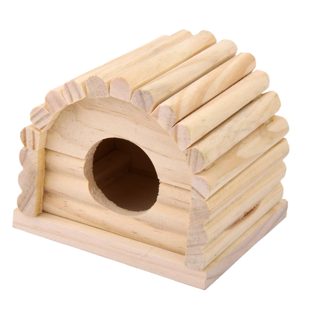 Natural Wooden Hamster House Dome Toys Detachable Hamster Mouse Gerbil Favors