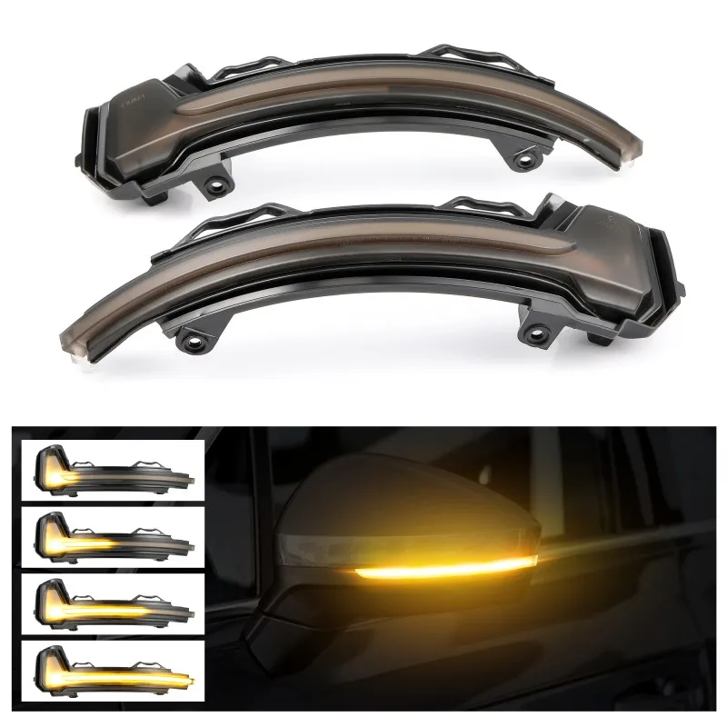 

2pcs For VW Volkswagen Tiguan MK2 2017 Touareg MK3 2019 LED Dynamic Turn Signal Light Side Rearview Mirror Indicator Sequential