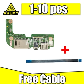 

1-10 pcs New Original Akemy For ASUS X555 X555U X555UJ_IO USB AUDIO CARD READER BOARD With Cable REV:2.0 MB 100%Tested Fast Ship
