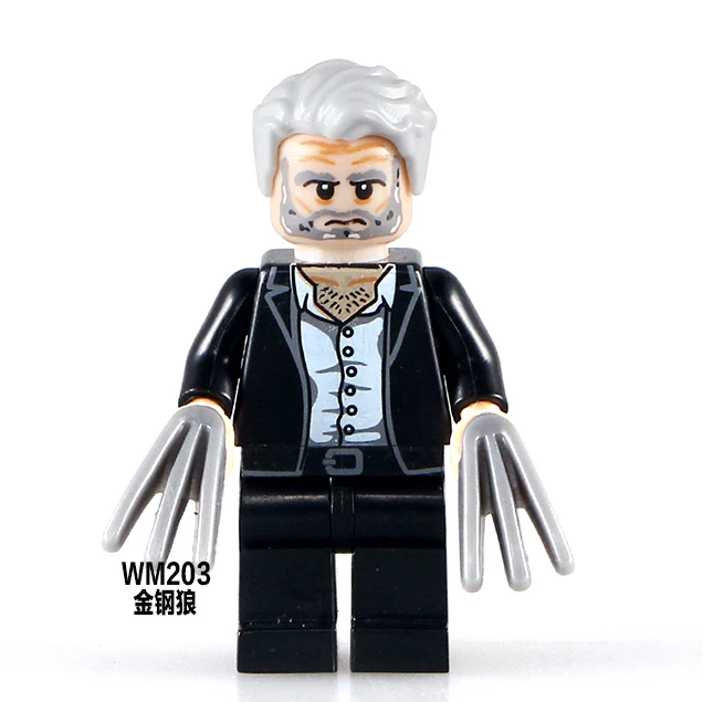 Один горячий Марвел Росомаха фигура X-men Logan Howlett супер герой строительные блоки наборы модели Кирпичи игрушки для детей - Цвет: WM203