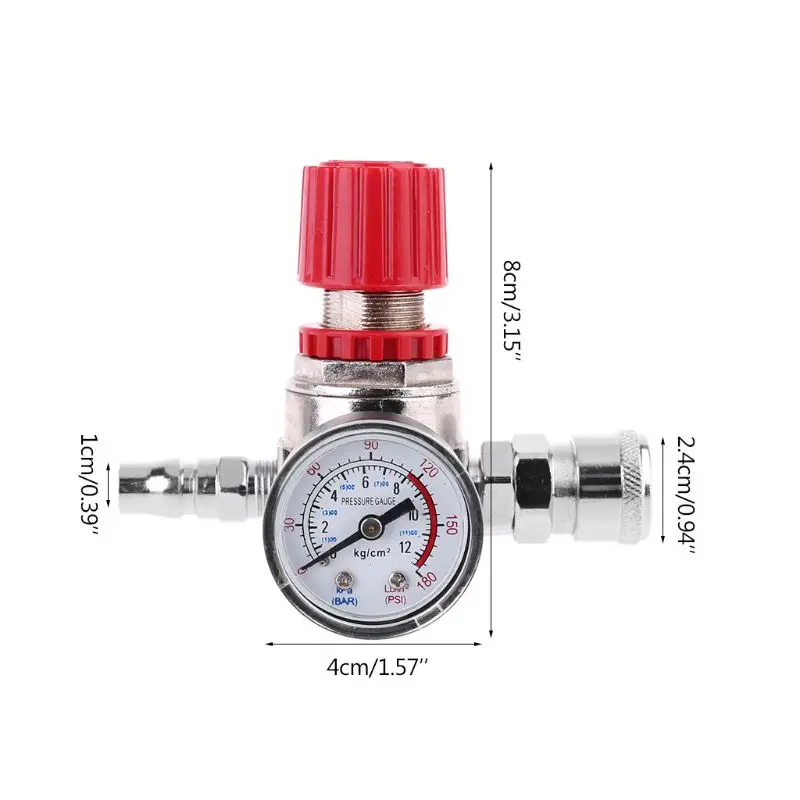 Accessoire de compresseur d'air en alliage de zinc à soupape de commande de  régulateur de pression avec manomètre et connecteur mâle/femelle pour