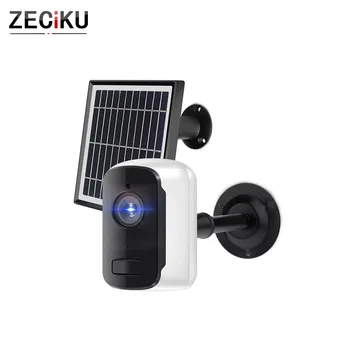 

Outdoor 1080p Battery WiFi Surveillance Camera With Solar Power Panel Wireless 2MP Home Security Waterproof PIR Audio Camcorder