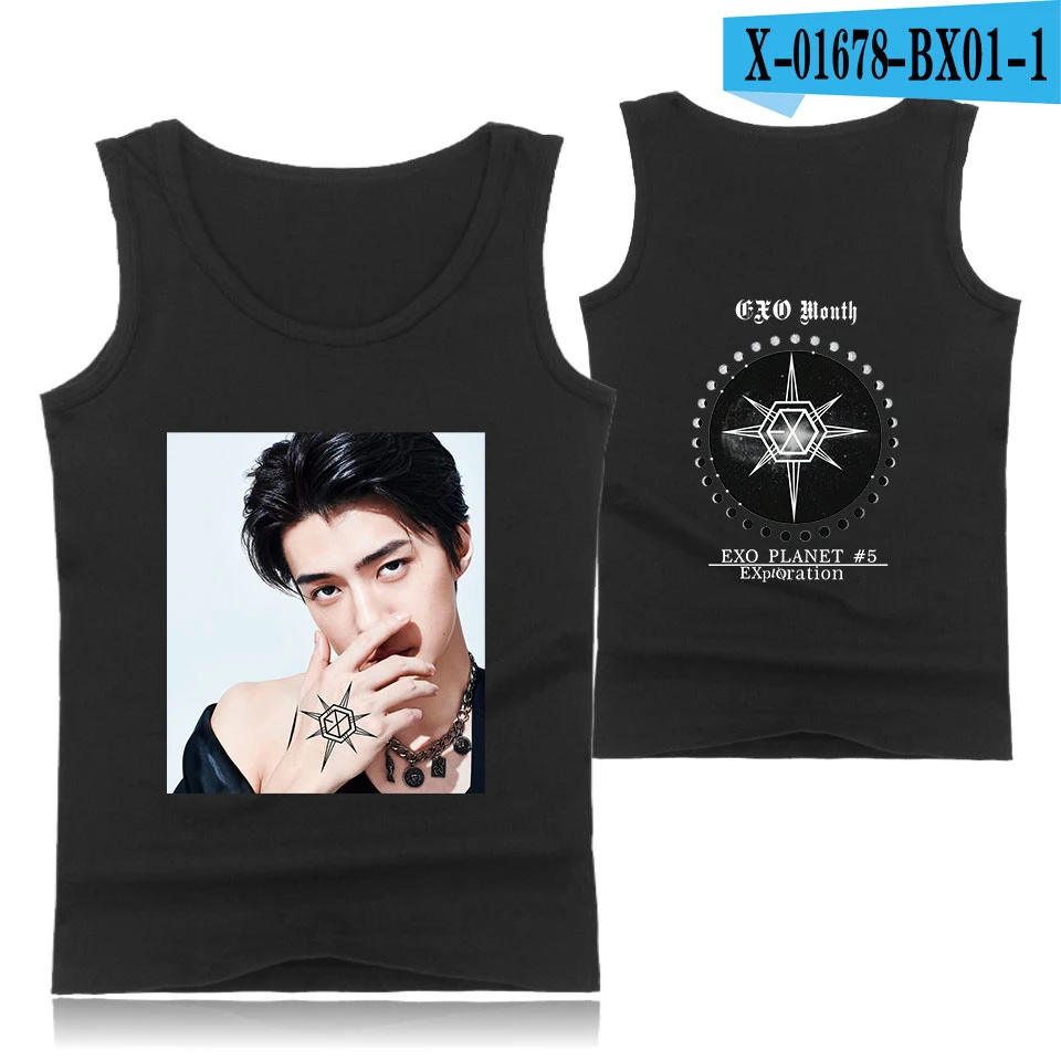 EXO PLANET#5 модные стильные хипстерские Повседневные Удобные Популярные летние топы без рукавов с круглым вырезом для мужчин и женщин - Цвет: 13