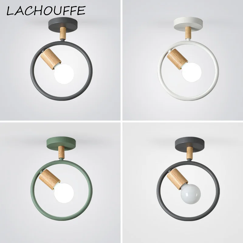

2019 Nordic Simple Led Ceiling Light Modern Wooden Ceiling Lamp for Bedroom Corridor Kitchen Stairs Loft Decor Lighting Fixture