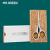MR.GREEN Makeup Scissors Stainless Steel Beard  Nose Hair Scissor Stainless Steel Face Hair Removal Tools Round Point Head 6