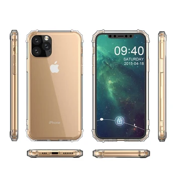 

For 100pcs Iphone11,Iphone11Pro,Iphone XR,Iphone X/XS,Iphone7/8,Iphone7Plus/8Plus Four-Corner Shockproof Transparent TPU Case