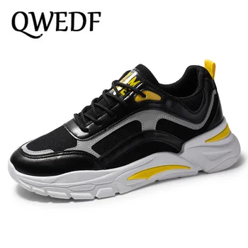 

2019 New Cushion Damping Men Casual Vulcanize Shoes Mesh Weaving Male Flats Shoes Sneakers Black Outdoor Walking Men X11-38