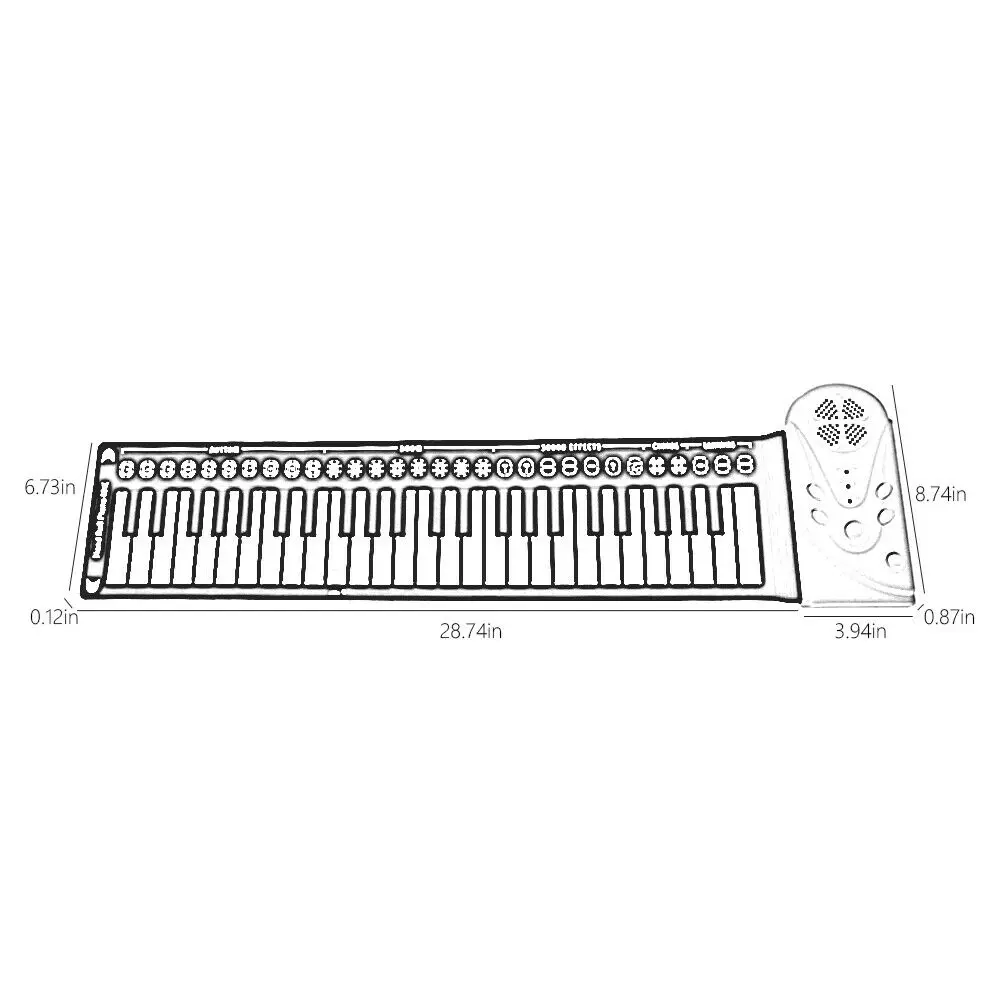 49 клавиш портативное складное пианино Гибкая цифровая клавиатура пианино Силиконовое электронное складное пианино детские игрушки встроенный динамик
