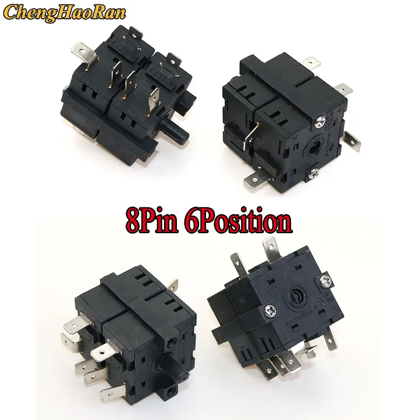 ChengHaoRan 1 stücke XK2 FZ31-9 Wahlschalter Zyklus Getriebe Doppel-Schicht 6pin 8pin 4/6/7 Position Getriebe Drehschalter 16A 15A 250VAC – Detail 2