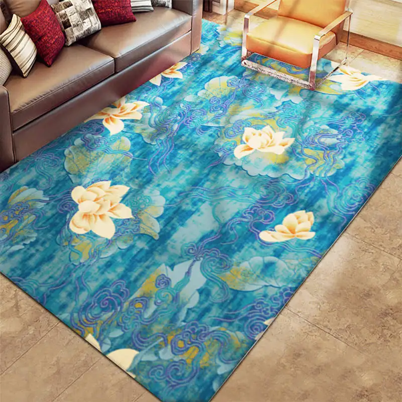 12 Vintage Plant Leaf Area Rug For Living room Bedroom Door Nordic Mat Carpet Bedroom Kitchen Floor Mats White Large Rug vloerkleed - Цвет: 12