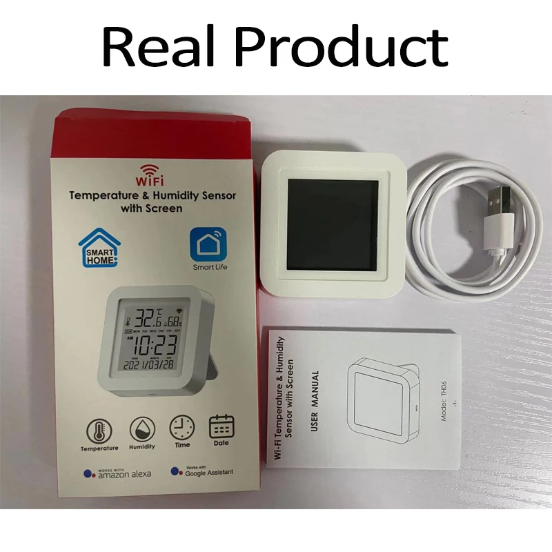 Lot de 2 WiFi Smart Thermomètre, mini capteur numérique de